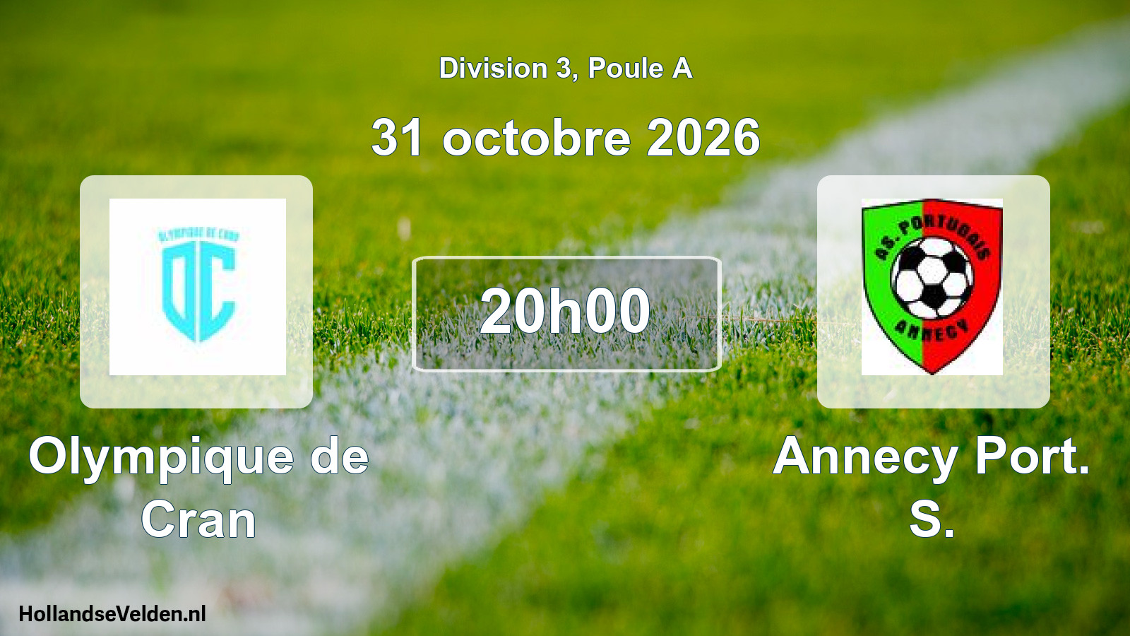 Match programmé: Olympique de Cran - Annecy Port. S. (31 octobre 2026)