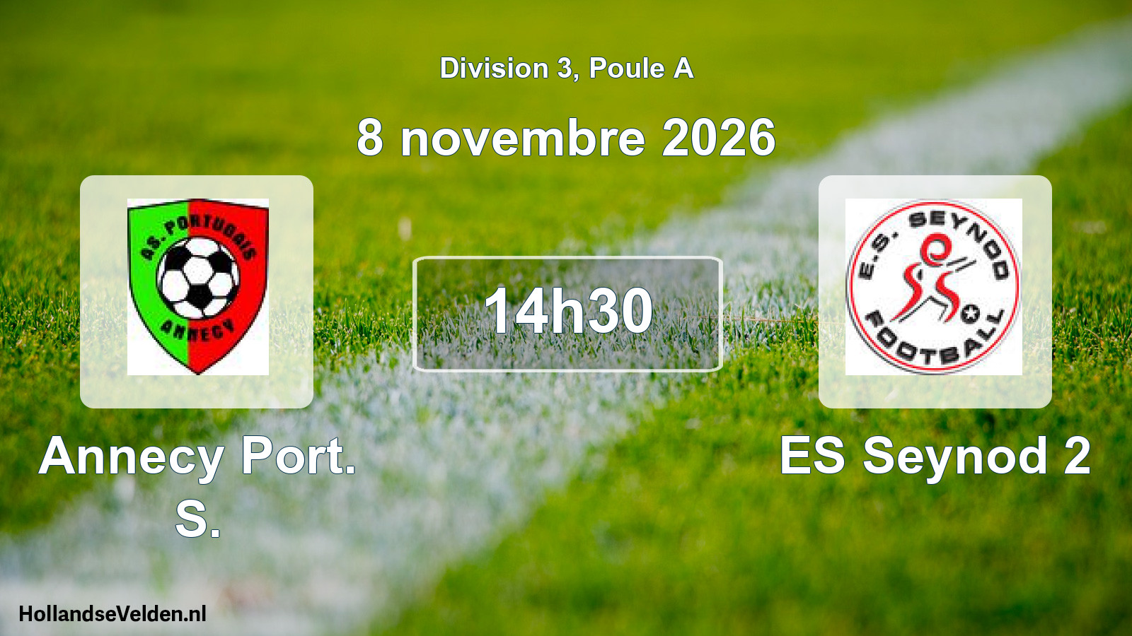 Match programmé: Annecy Port. S. - ES Seynod 2 (8 novembre 2026)