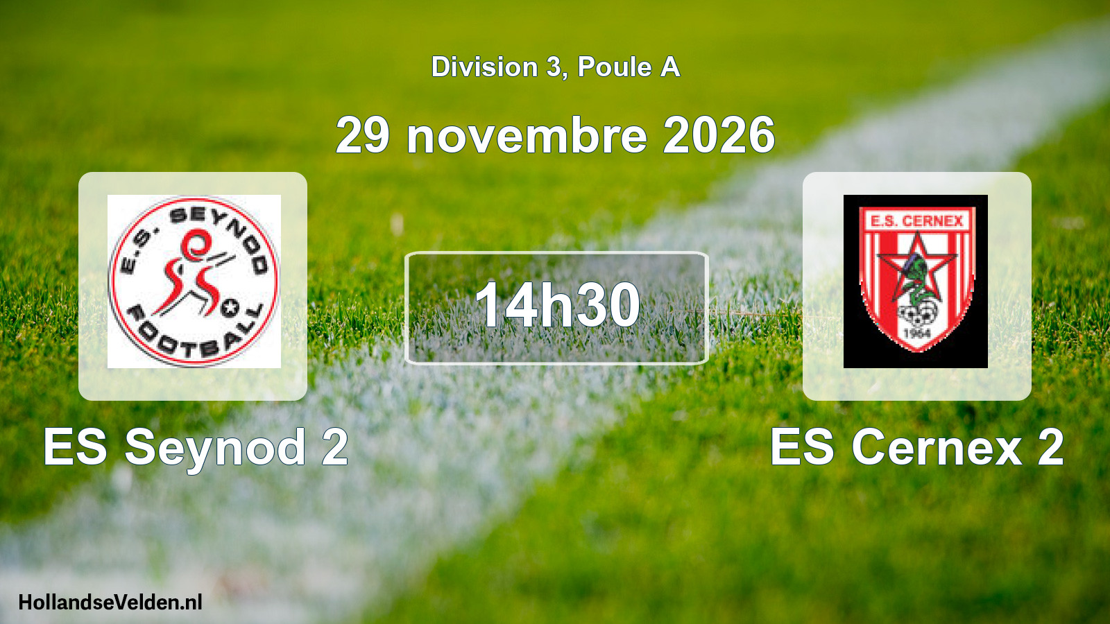 Scheduled Match: ES Seynod 2 - ES Cernex 2 (29 November 2026)