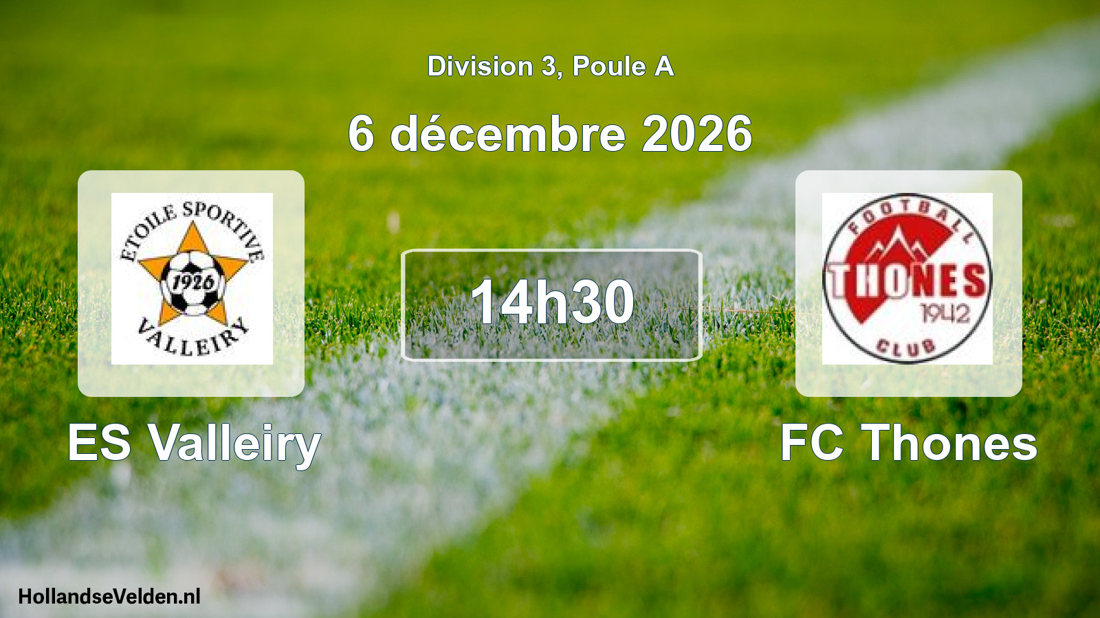 Scheduled Match: ES Valleiry - FC Thones (6 December 2026)