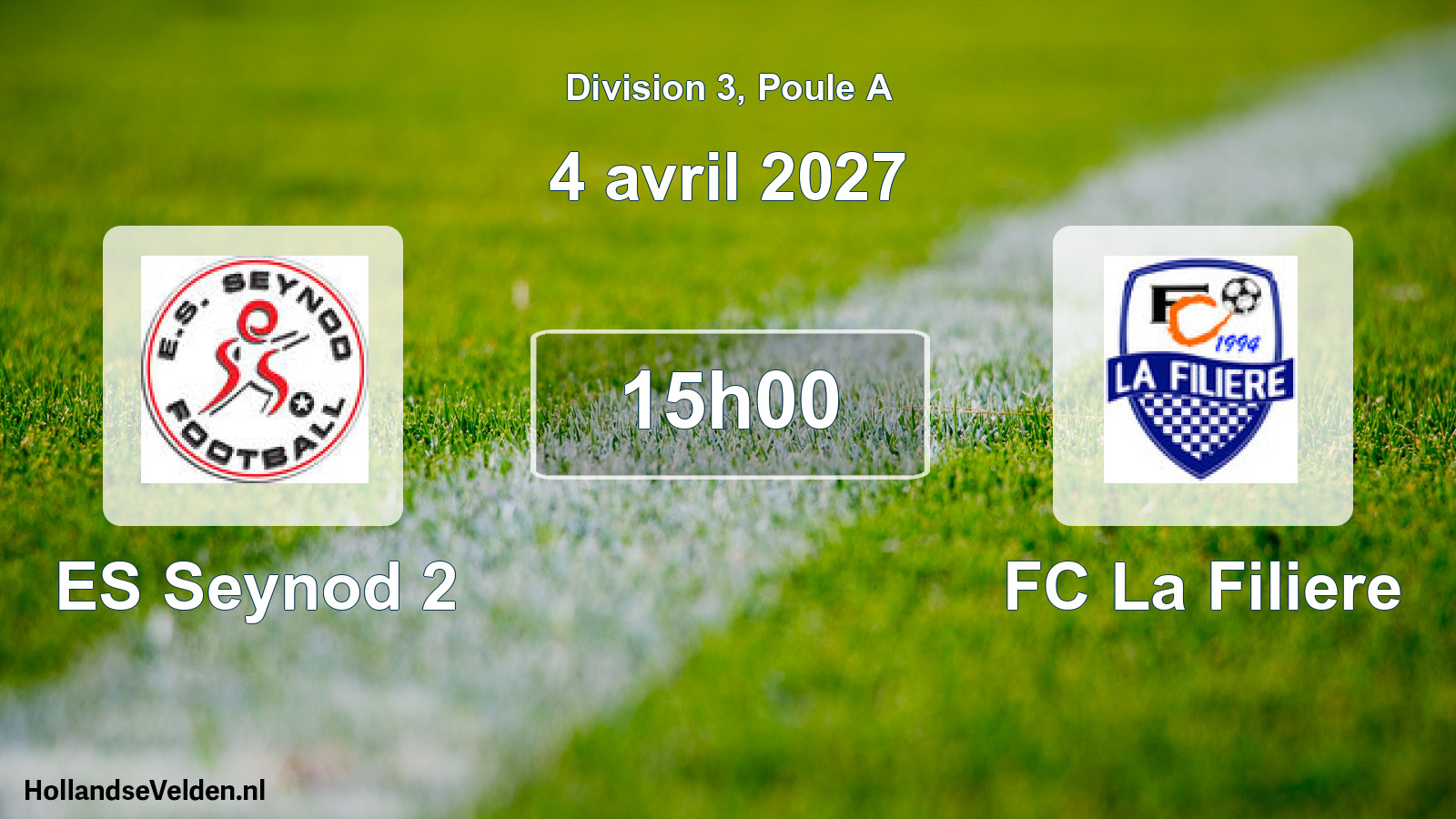 Scheduled Match: ES Seynod 2 - FC La Filiere (4 April 2027)