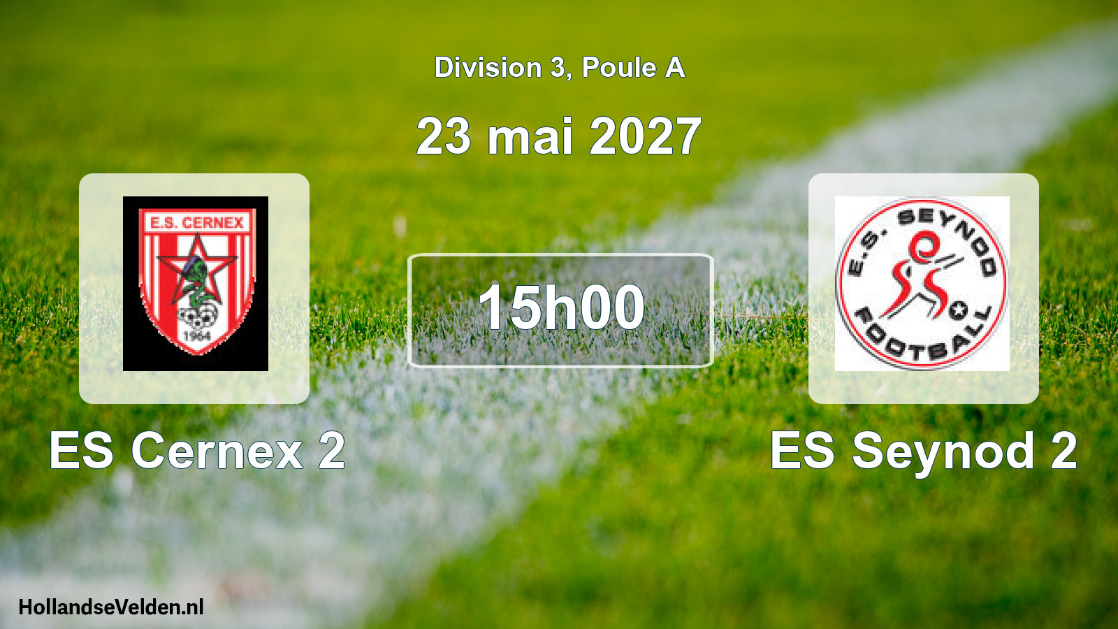 Match programmé: ES Cernex 2 - ES Seynod 2 (23 mai 2027)