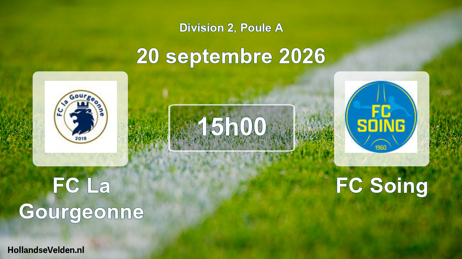 Scheduled Match: FC La Gourgeonne - FC Soing (20 September 2026)