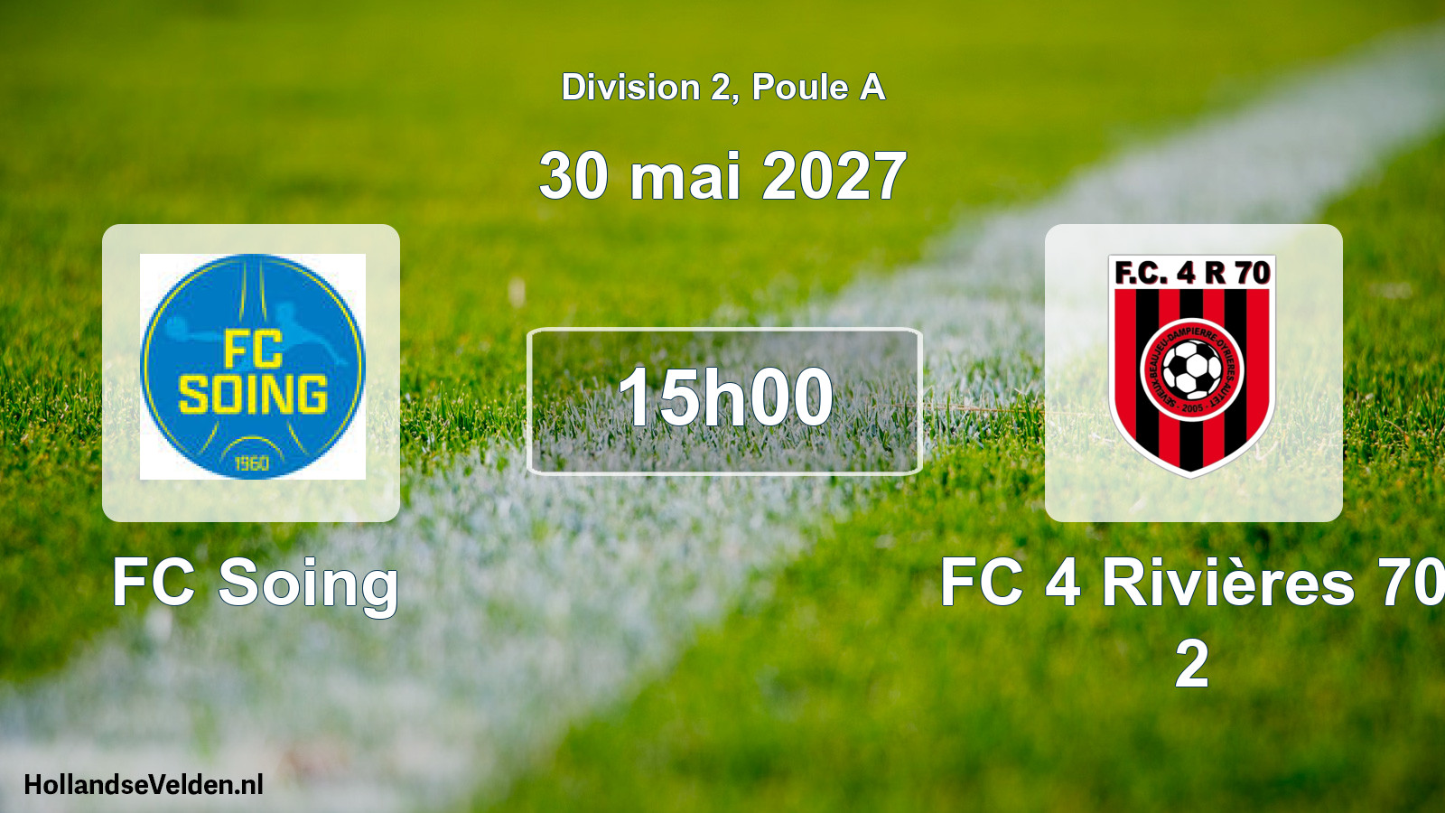 Match programmé: FC Soing - FC 4 Rivières 70 2 (30 mai 2027)