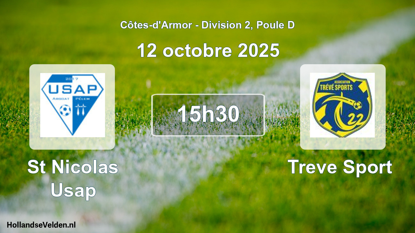 Geplande wedstrijd: St Nicolas Usap - Treve Sport (12 octobre 2025)