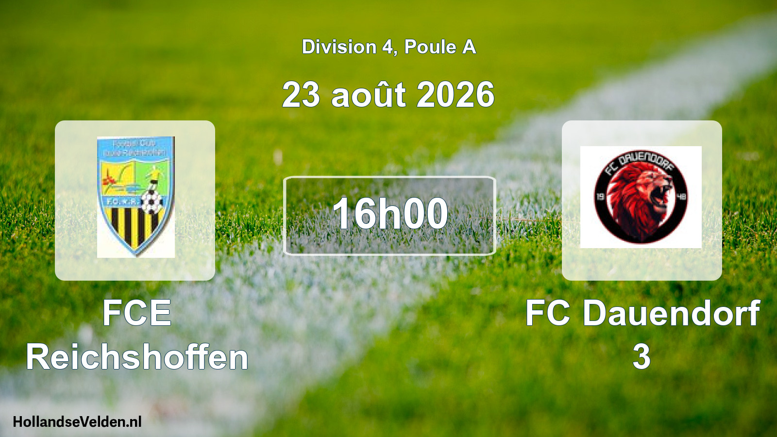 Scheduled Match: FCE Reichshoffen - FC Dauendorf 3 (23 August 2026)