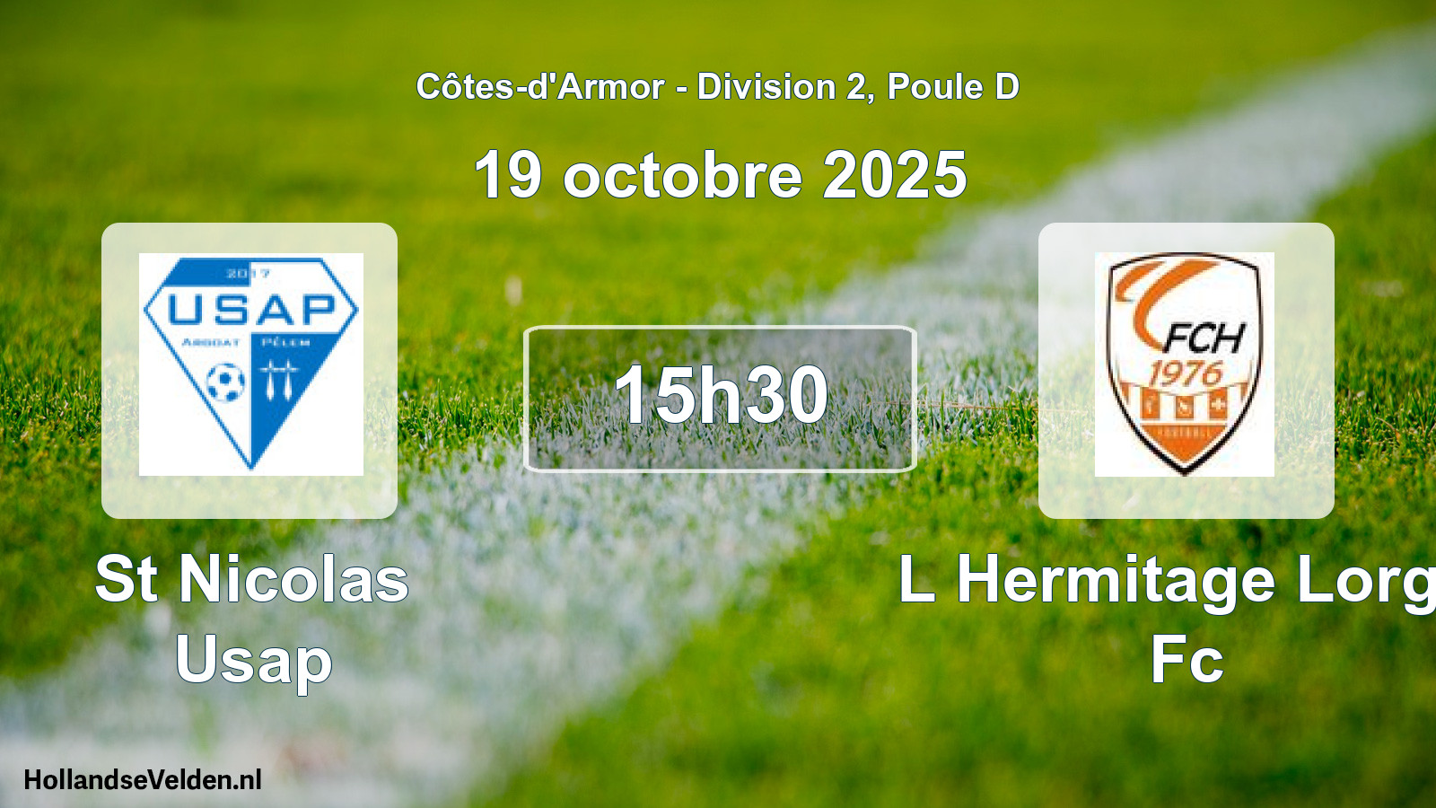 Geplande wedstrijd: St Nicolas Usap - L Hermitage Lorge Fc (19 oktober 2025)