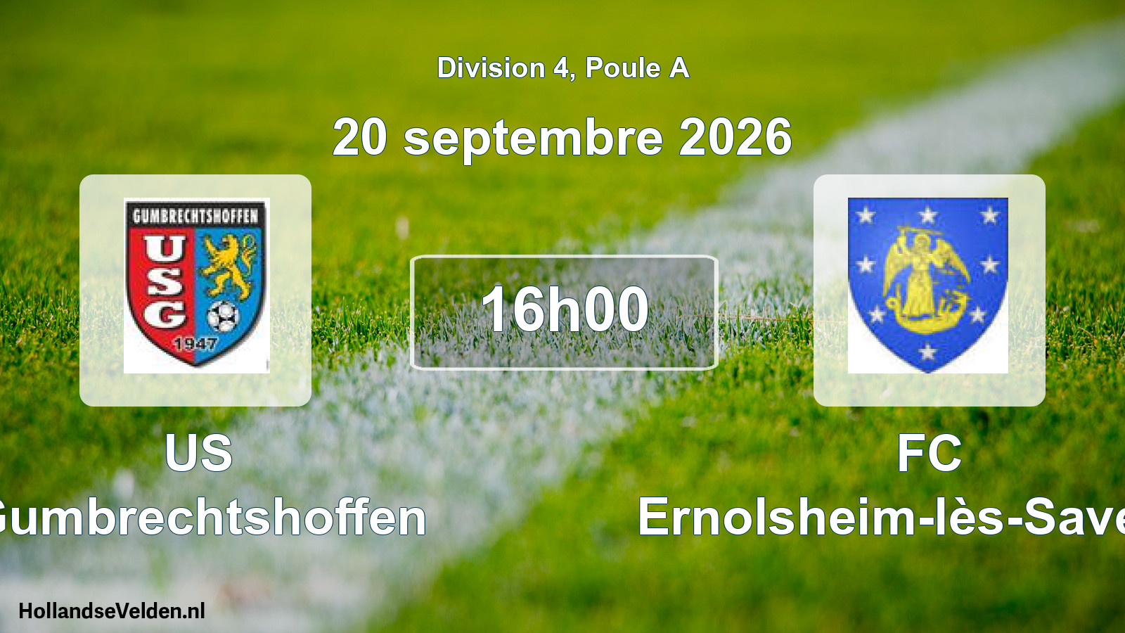 Scheduled Match: US Gumbrechtshoffen - FC Ernolsheim-lès-Saverne (20 September 2026)