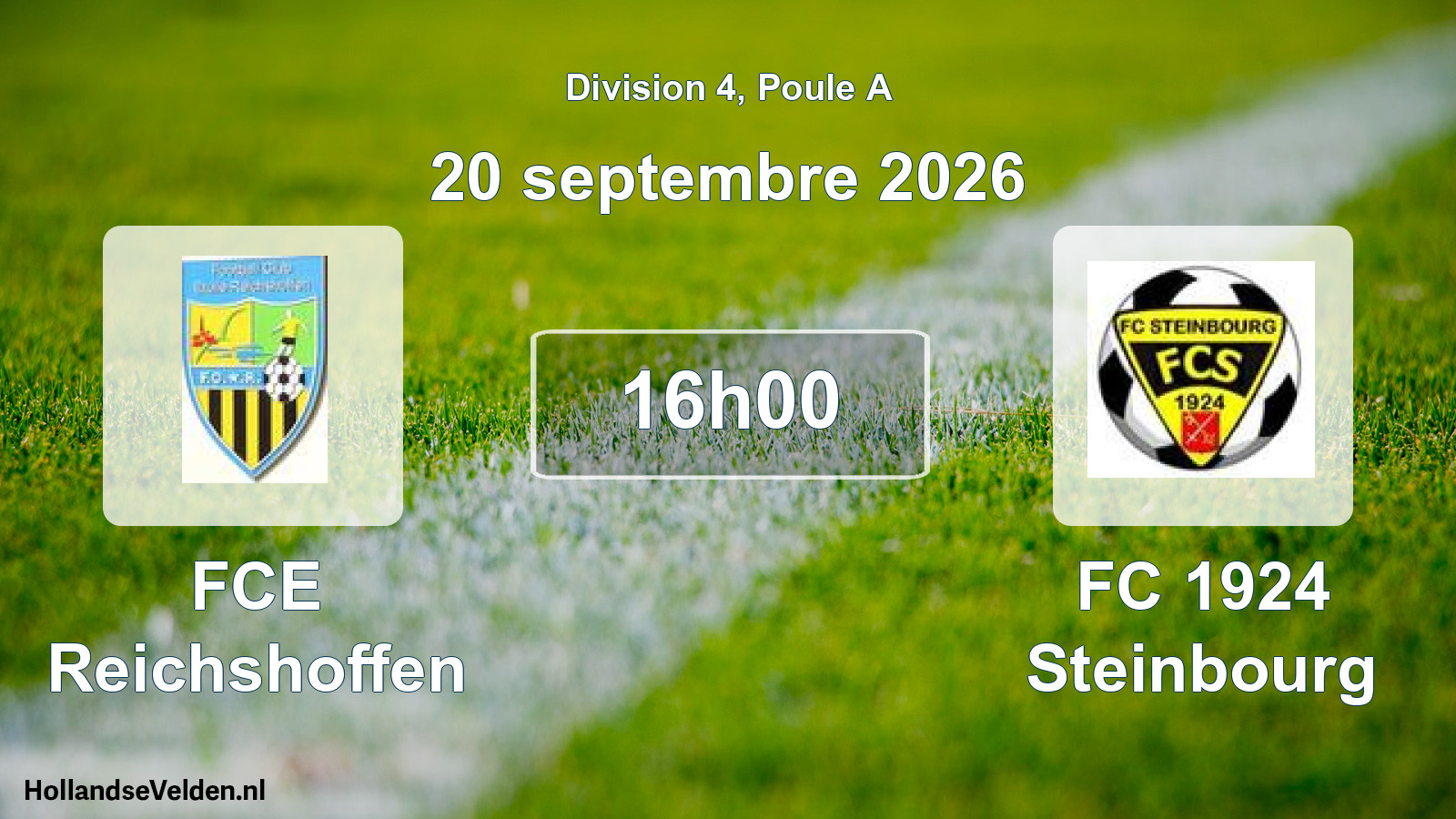 Scheduled Match: FCE Reichshoffen - FC 1924 Steinbourg (20 September 2026)