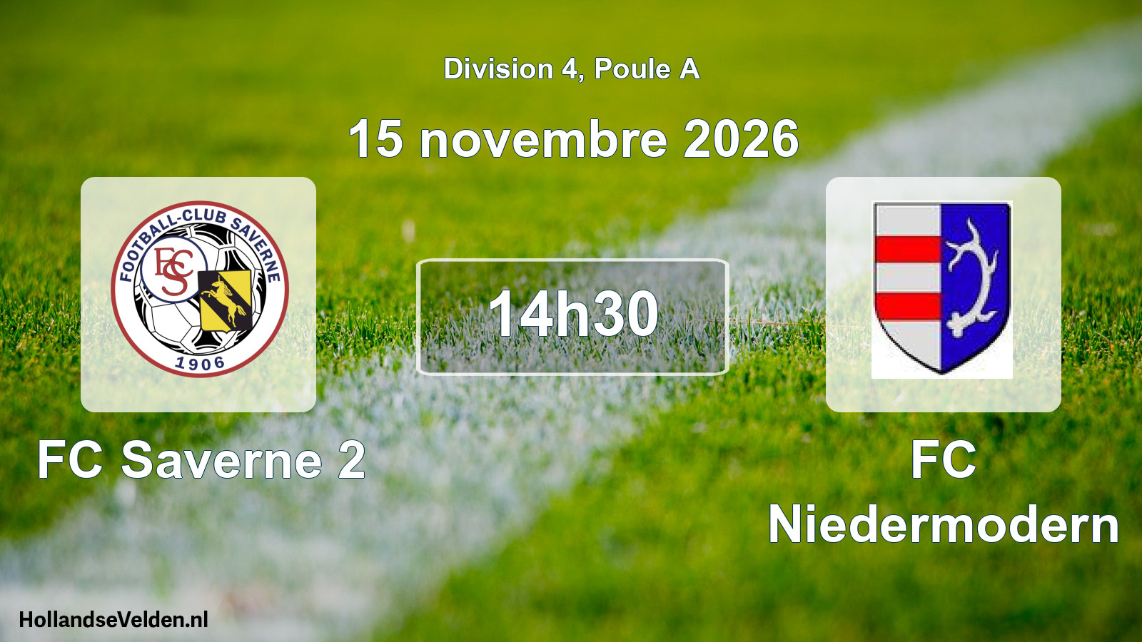 Scheduled Match: FC Saverne 2 - FC Niedermodern (15 November 2026)