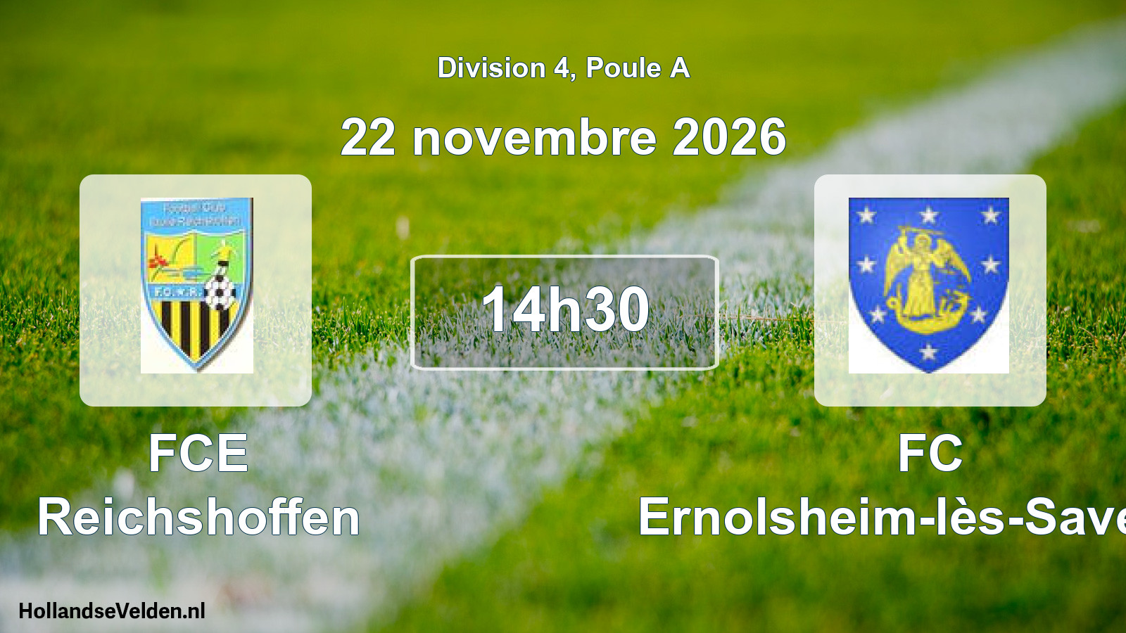 Scheduled Match: FCE Reichshoffen - FC Ernolsheim-lès-Saverne (22 November 2026)