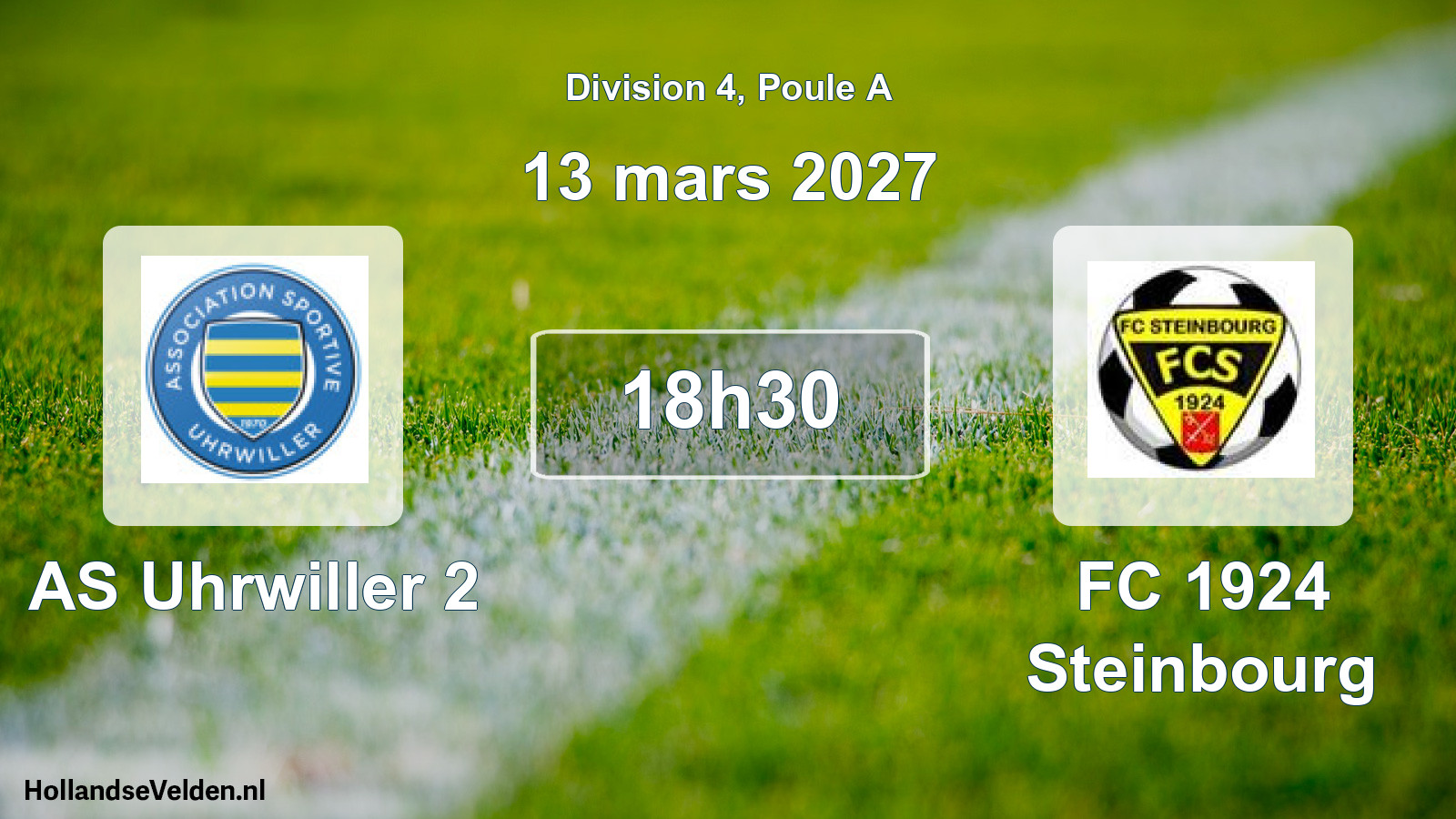 Match programmé: AS Uhrwiller 2 - FC 1924 Steinbourg (13 mars 2027)