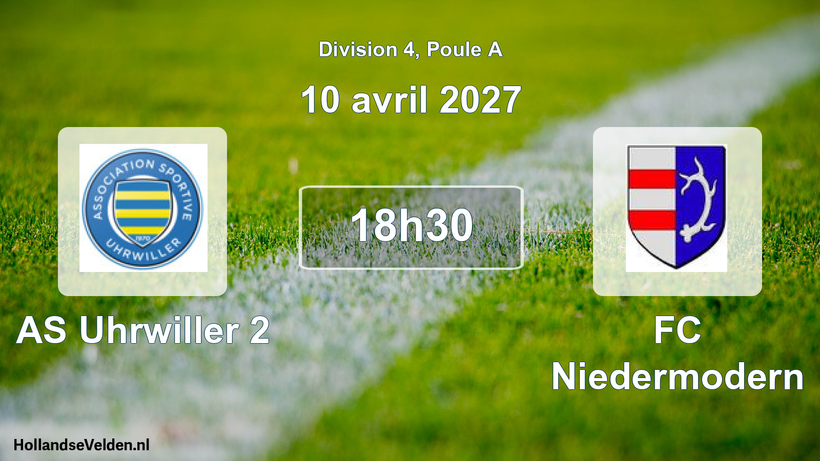 Match programmé: AS Uhrwiller 2 - FC Niedermodern (10 avril 2027)