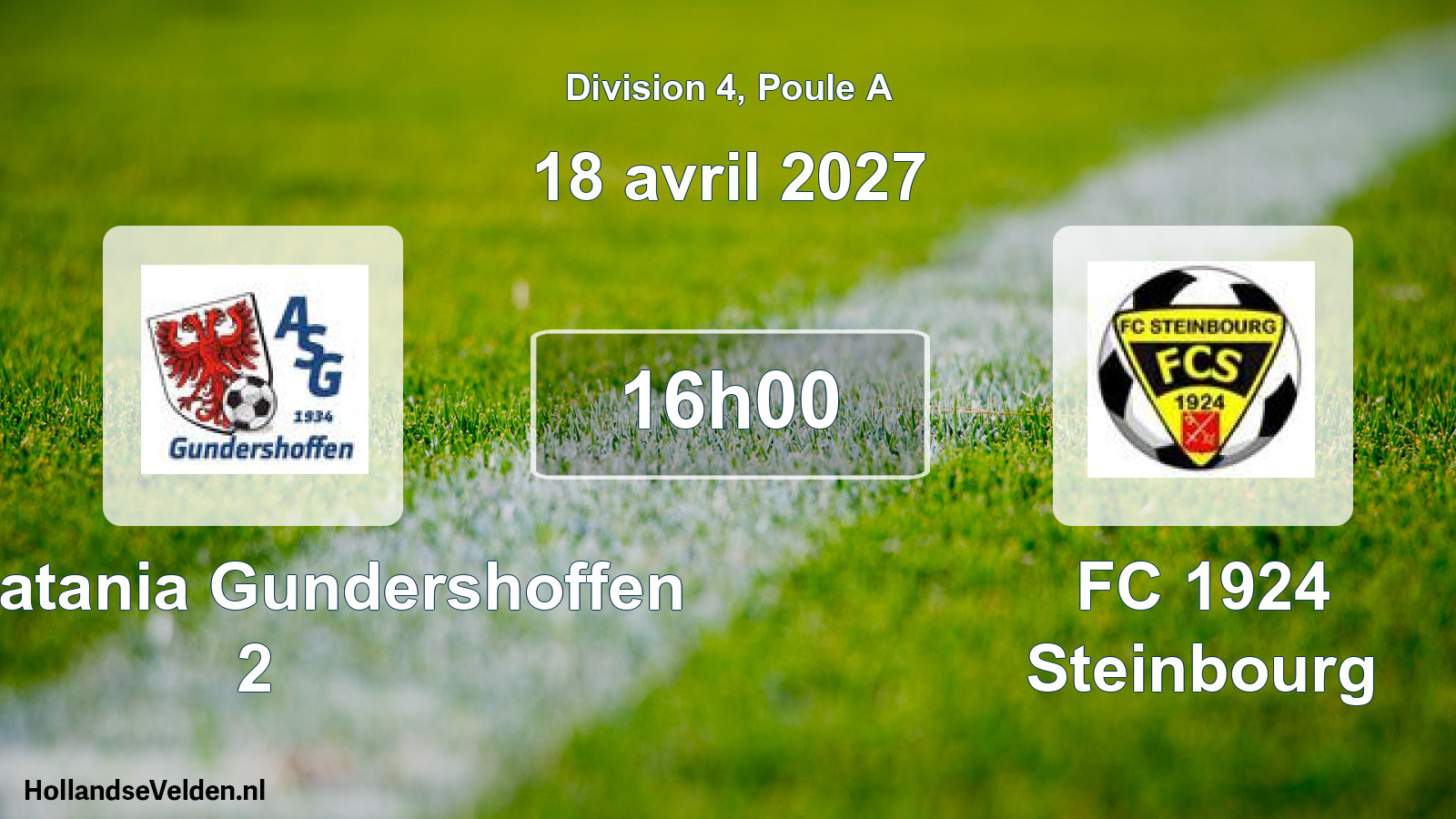 Scheduled Match: AS Platania Gundershoffen 2 - FC 1924 Steinbourg (18 April 2027)