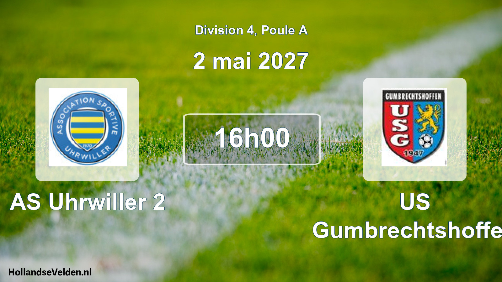 Match programmé: AS Uhrwiller 2 - US Gumbrechtshoffen (2 mai 2027)