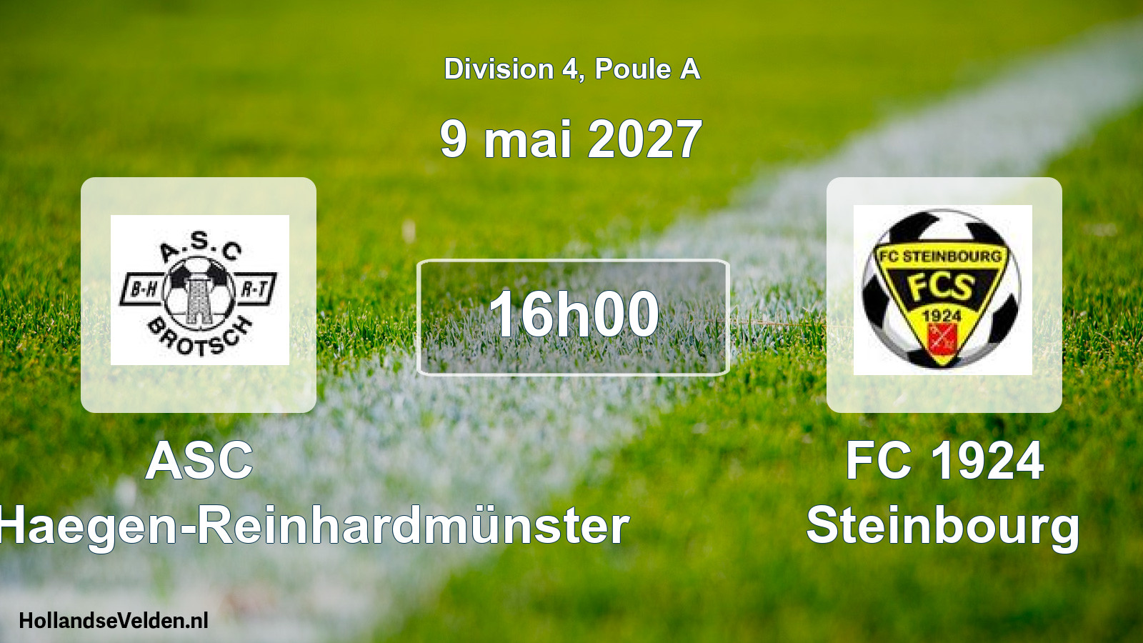 Match programmé: ASC Brotsch-Haegen-Reinhardmünster - FC 1924 Steinbourg (9 mai 2027)