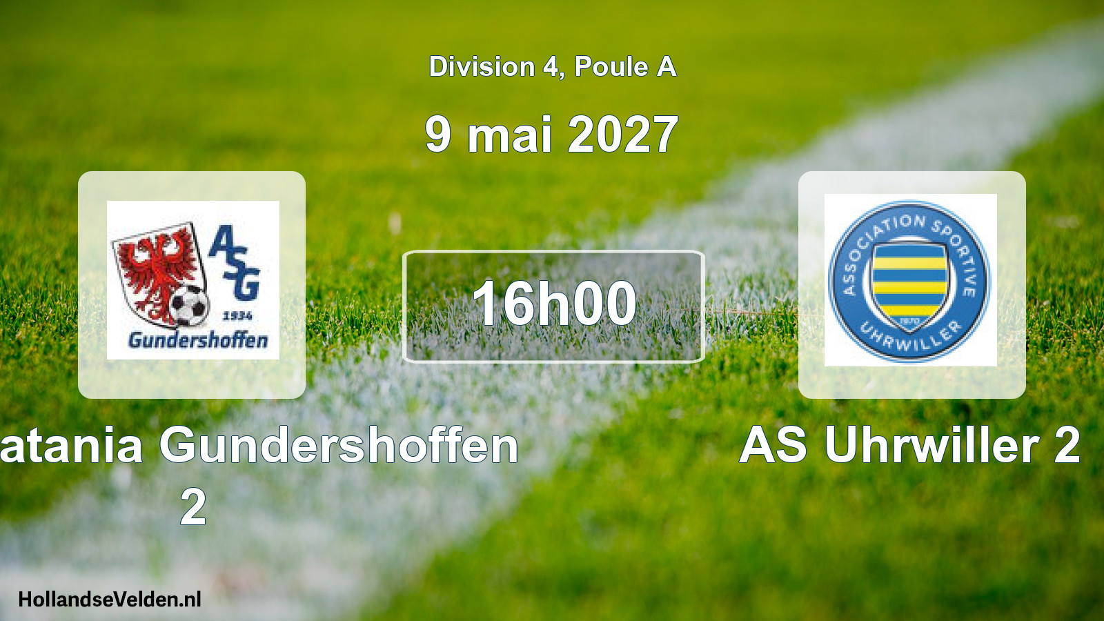 Scheduled Match: AS Platania Gundershoffen 2 - AS Uhrwiller 2 (9 May 2027)