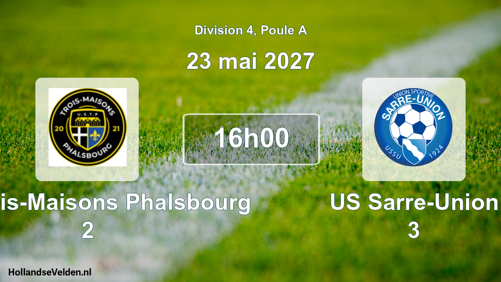 Match programmé: US Trois-Maisons Phalsbourg 2 - US Sarre-Union 3 (23 mai 2027)