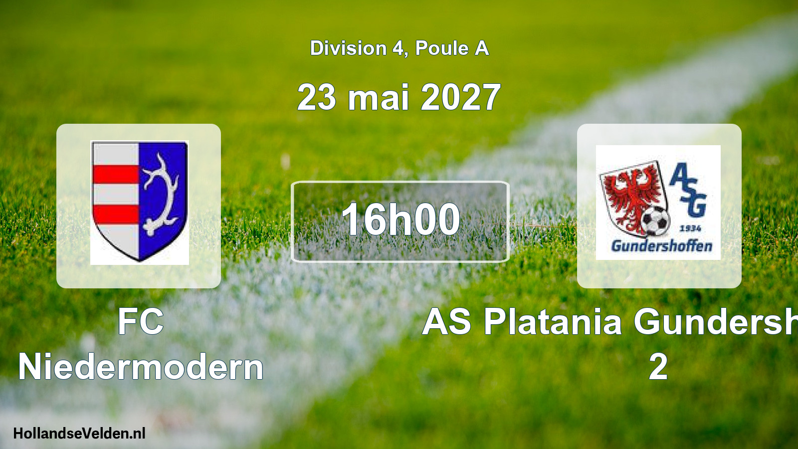 Scheduled Match: FC Niedermodern - AS Platania Gundershoffen 2 (23 May 2027)