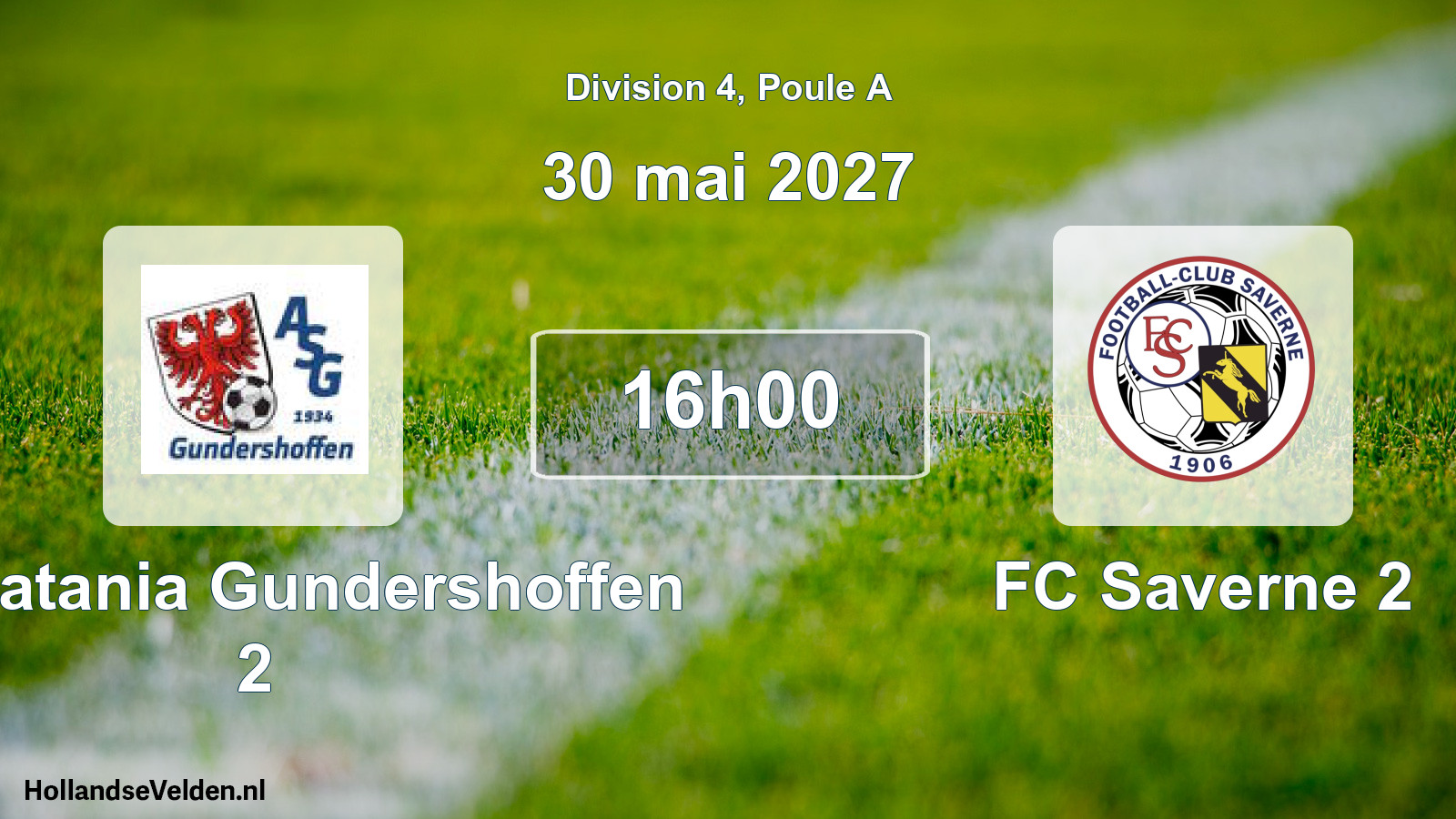Scheduled Match: AS Platania Gundershoffen 2 - FC Saverne 2 (30 May 2027)