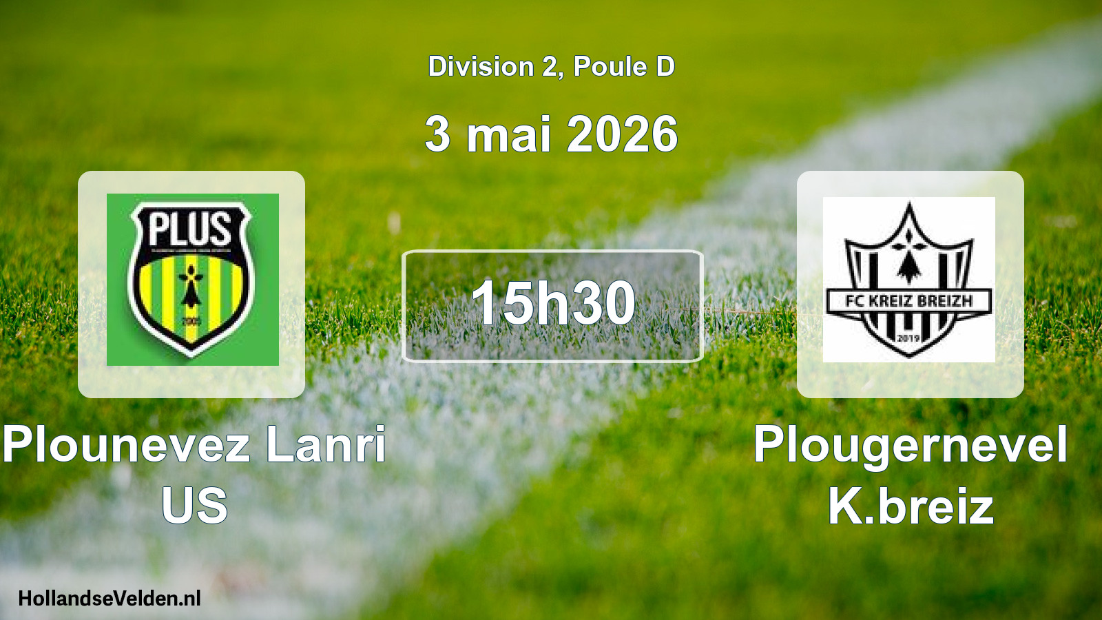 Geplande wedstrijd: Plounevez Lanri US - Plougernevel K.breiz (3 mei 2026)