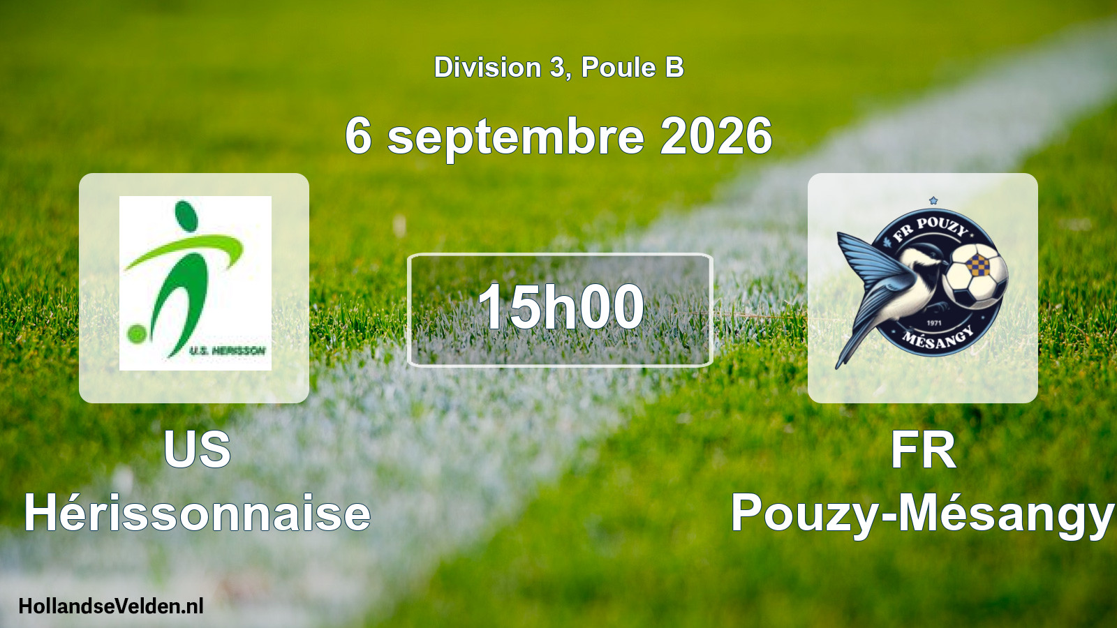 Match programmé: US Hérissonnaise - FR Pouzy-Mésangy (6 septembre 2026)