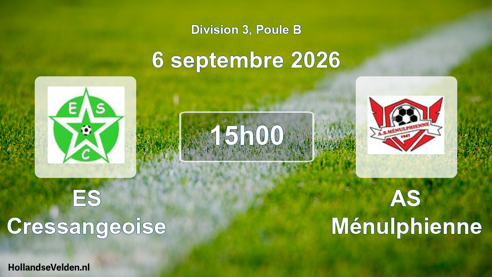Match programmé: ES Cressangeoise - AS Ménulphienne (6 septembre 2026)