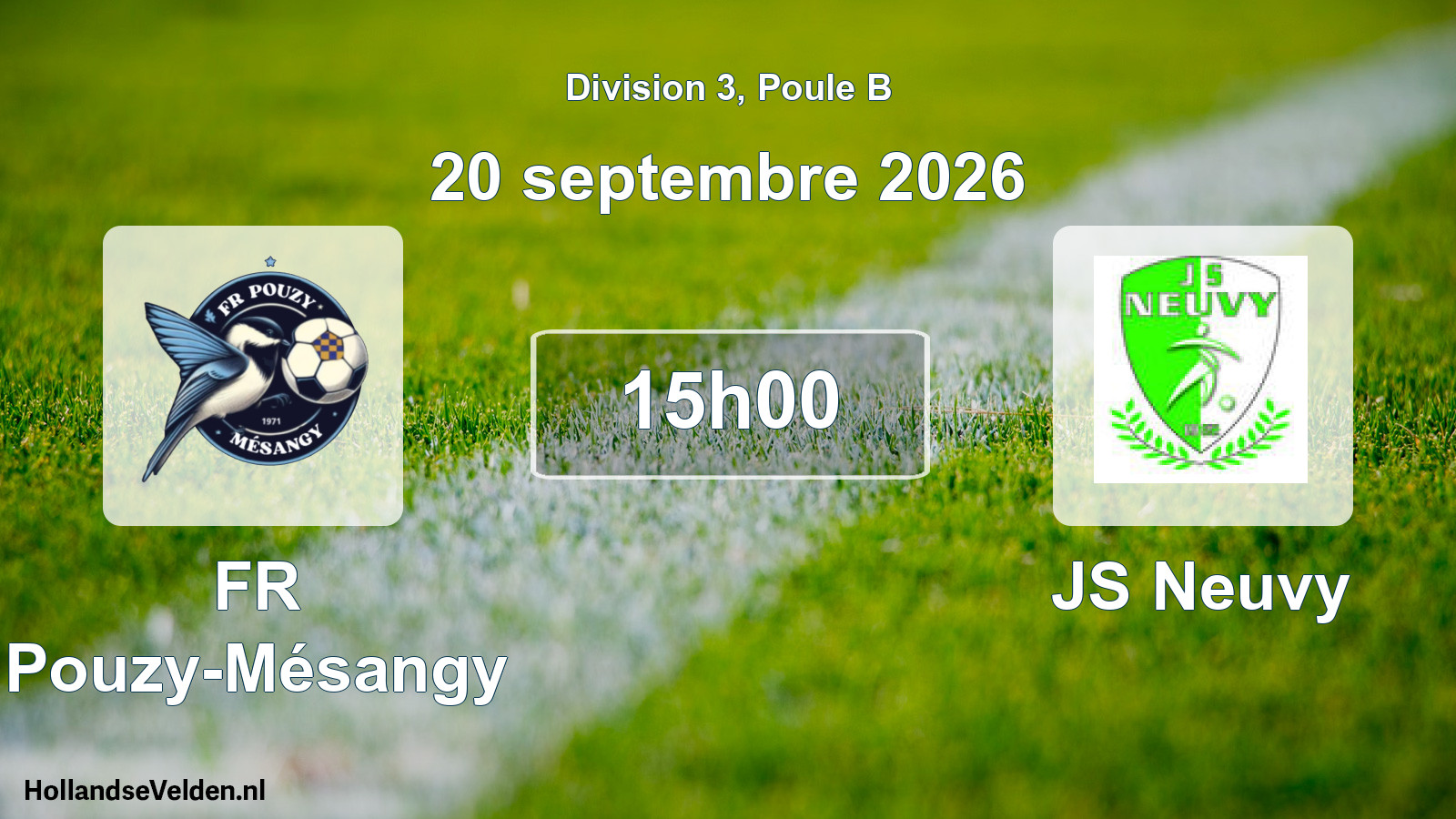 Match programmé: FR Pouzy-Mésangy - JS Neuvy (20 septembre 2026)