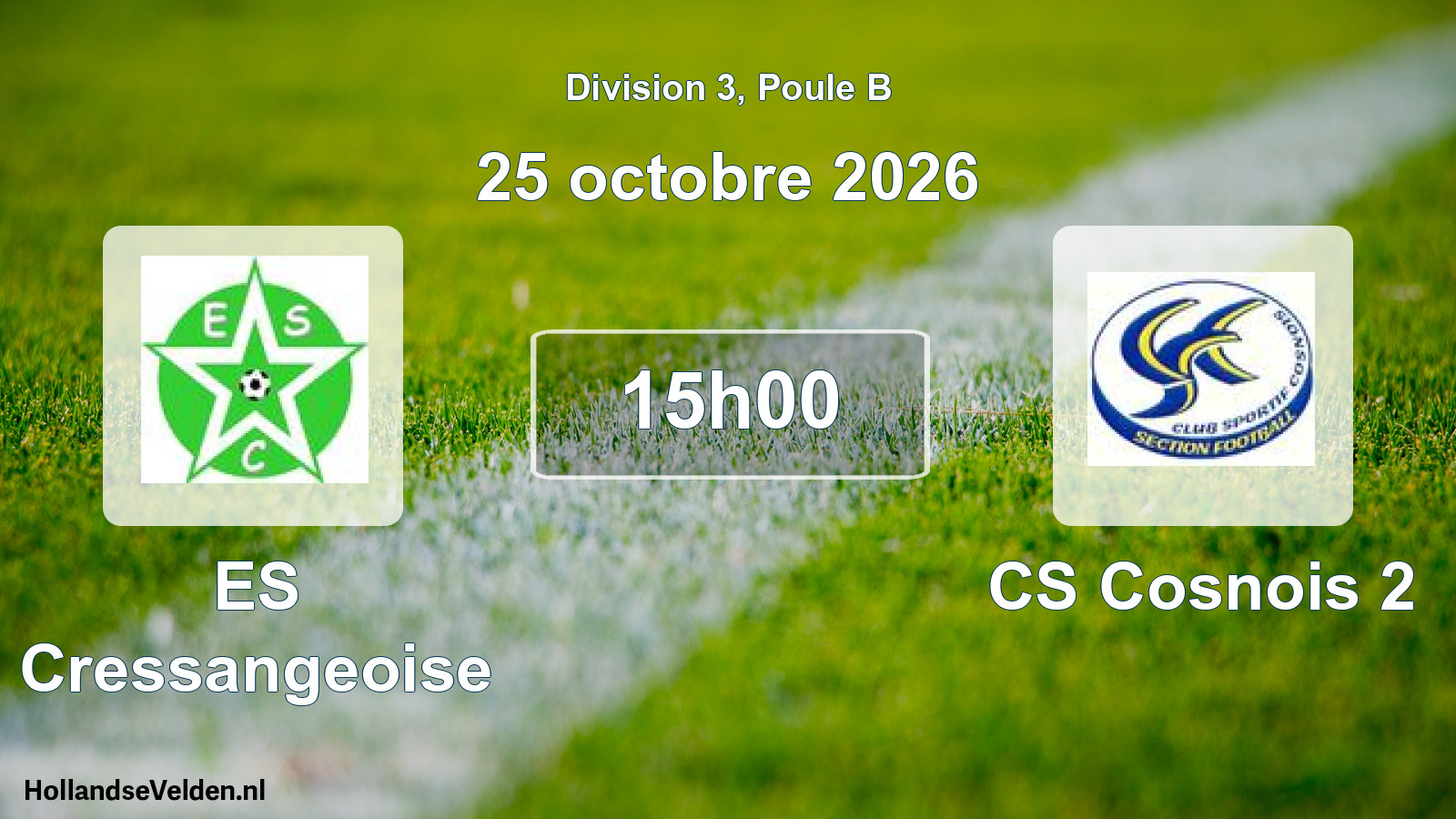 Match programmé: ES Cressangeoise - CS Cosnois 2 (25 octobre 2026)