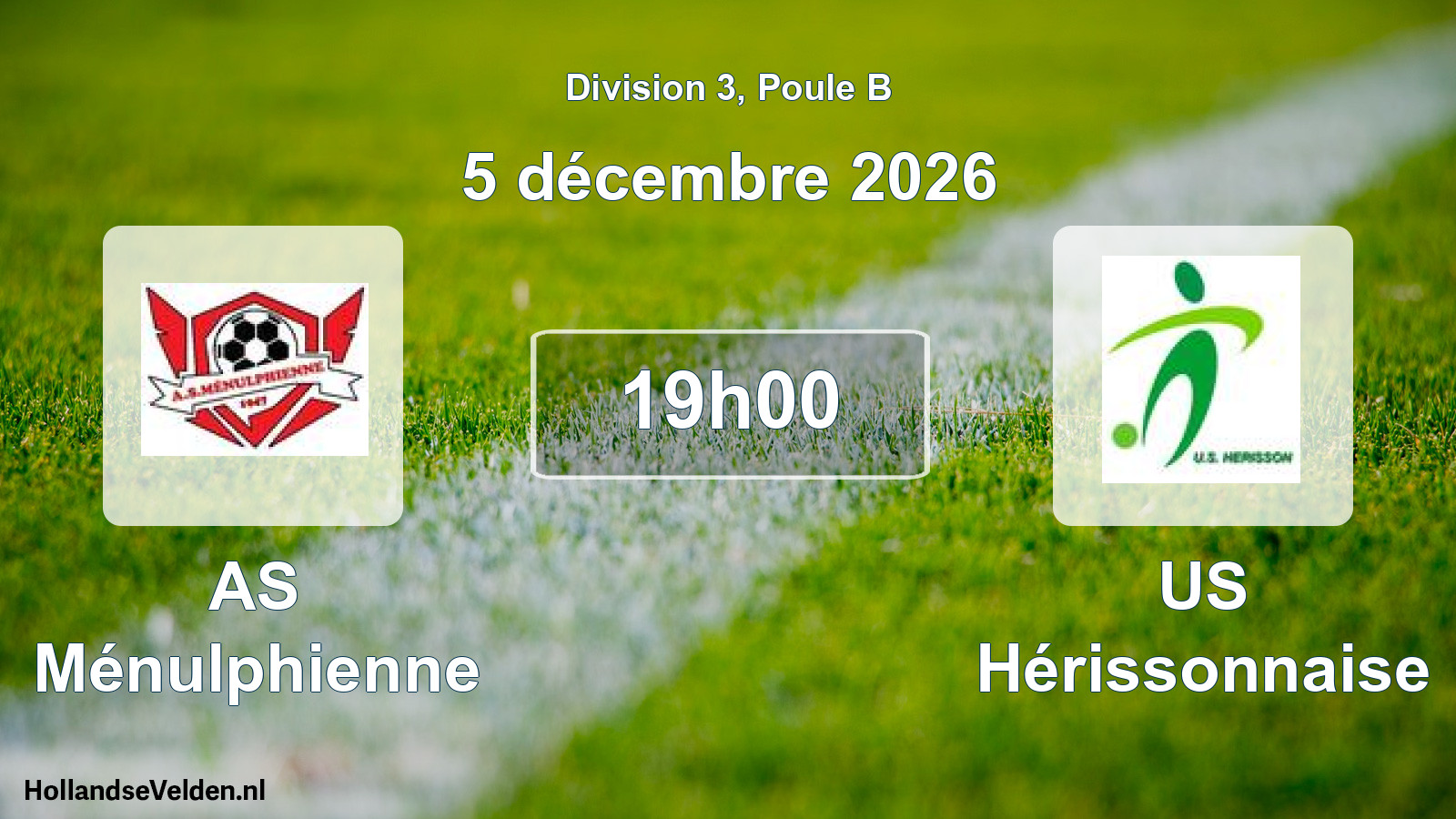 Match programmé: AS Ménulphienne - US Hérissonnaise (5 décembre 2026)
