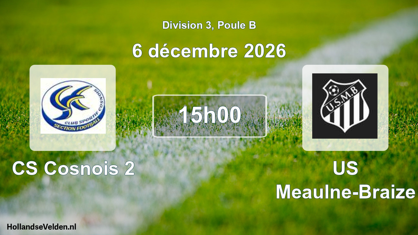 Match programmé: CS Cosnois 2 - US Meaulne-Braize (6 décembre 2026)
