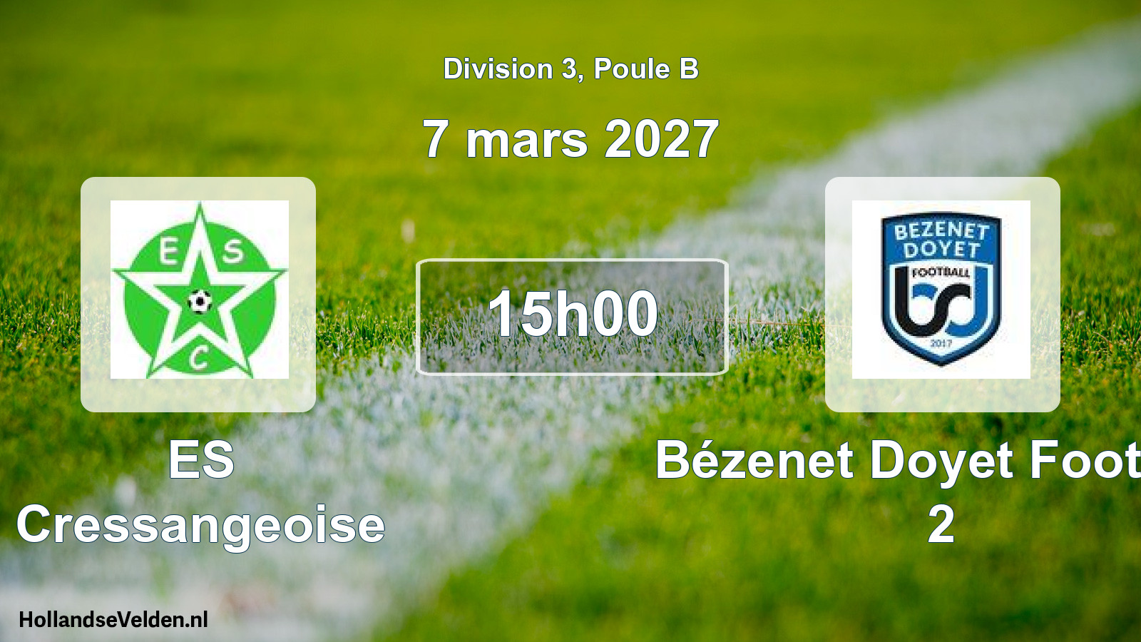 Match programmé: ES Cressangeoise - Bézenet Doyet Football 2 (7 mars 2027)
