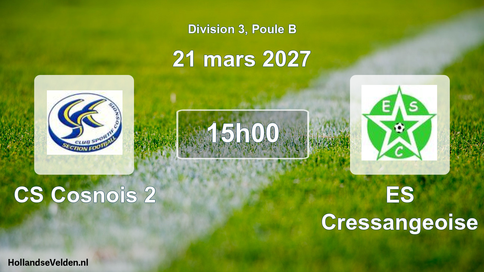 Match programmé: CS Cosnois 2 - ES Cressangeoise (21 mars 2027)