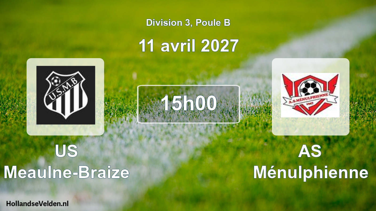 Match programmé: US Meaulne-Braize - AS Ménulphienne (11 avril 2027)