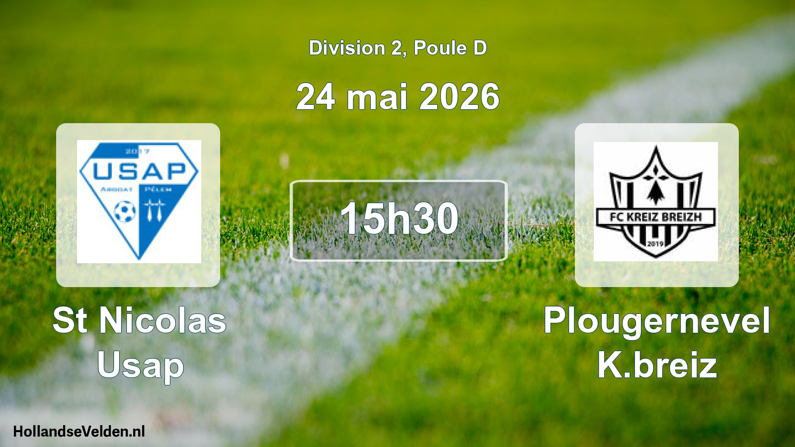 Geplande wedstrijd: St Nicolas Usap - Plougernevel K.breiz (24 mei 2026)