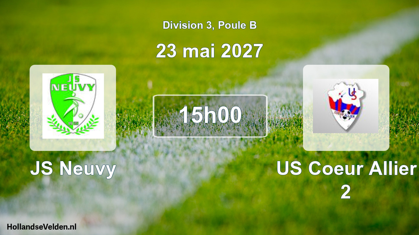 Match programmé: JS Neuvy - US Coeur Allier 2 (23 mai 2027)