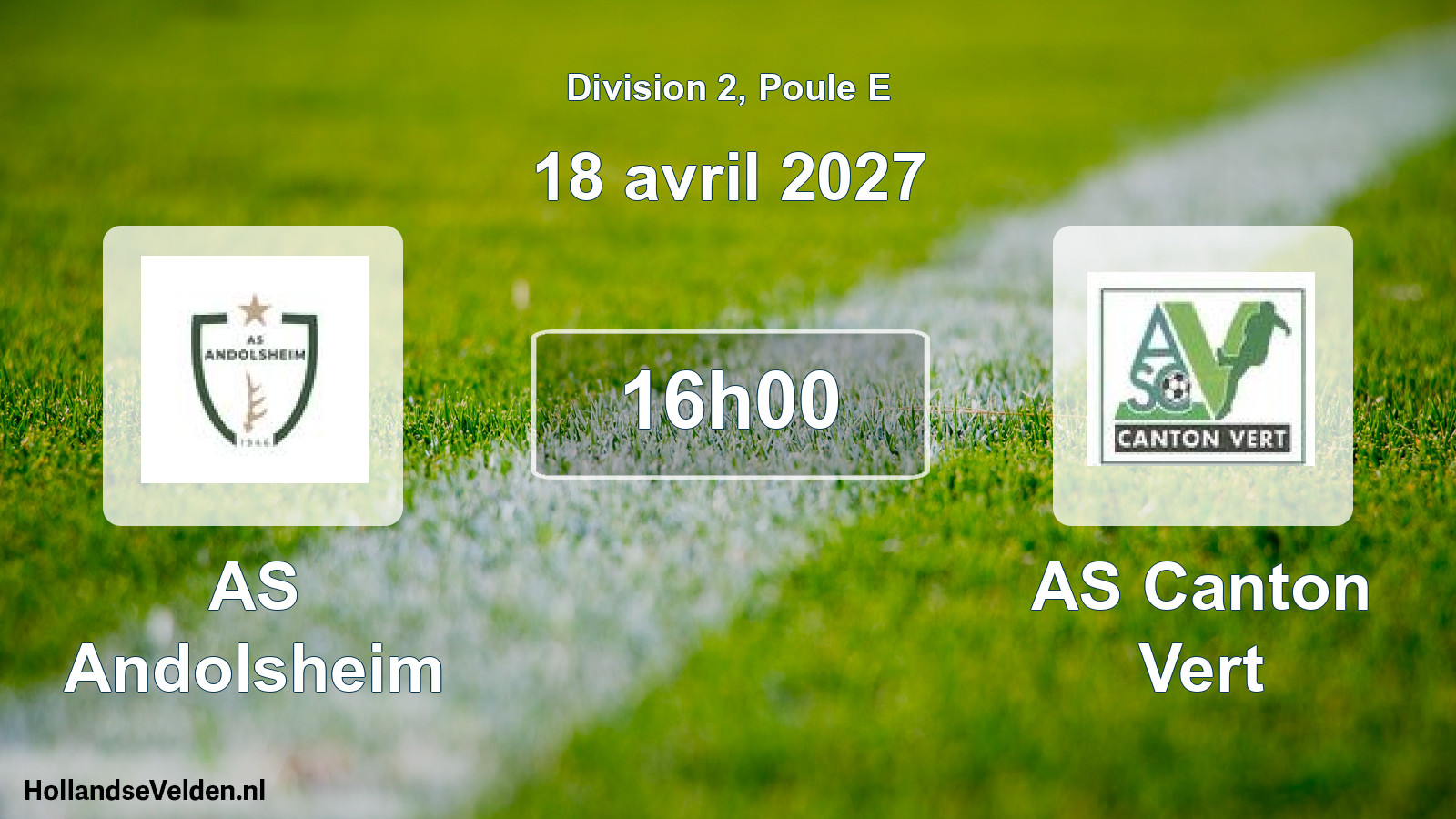Scheduled Match: AS Andolsheim - AS Canton Vert (18 April 2027)