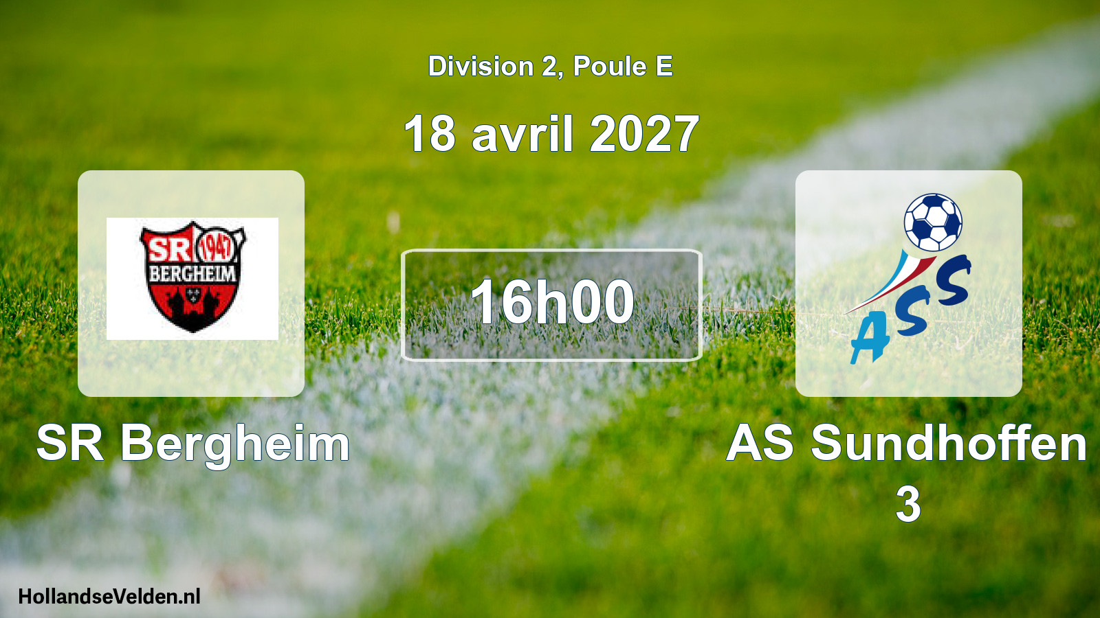 Scheduled Match: SR Bergheim - AS Sundhoffen 3 (18 April 2027)