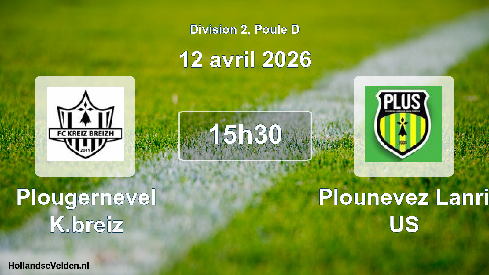 Geplande wedstrijd: Plougernevel K.breiz - Plounevez Lanri US (12 april 2026)