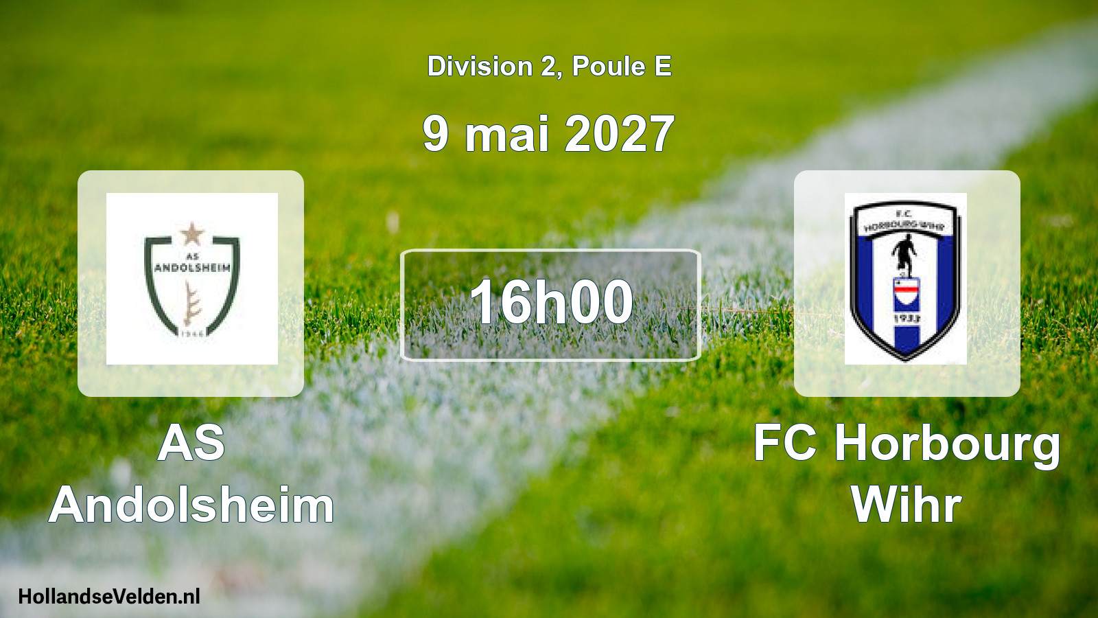 Match programmé: AS Andolsheim - FC Horbourg Wihr (9 mai 2027)