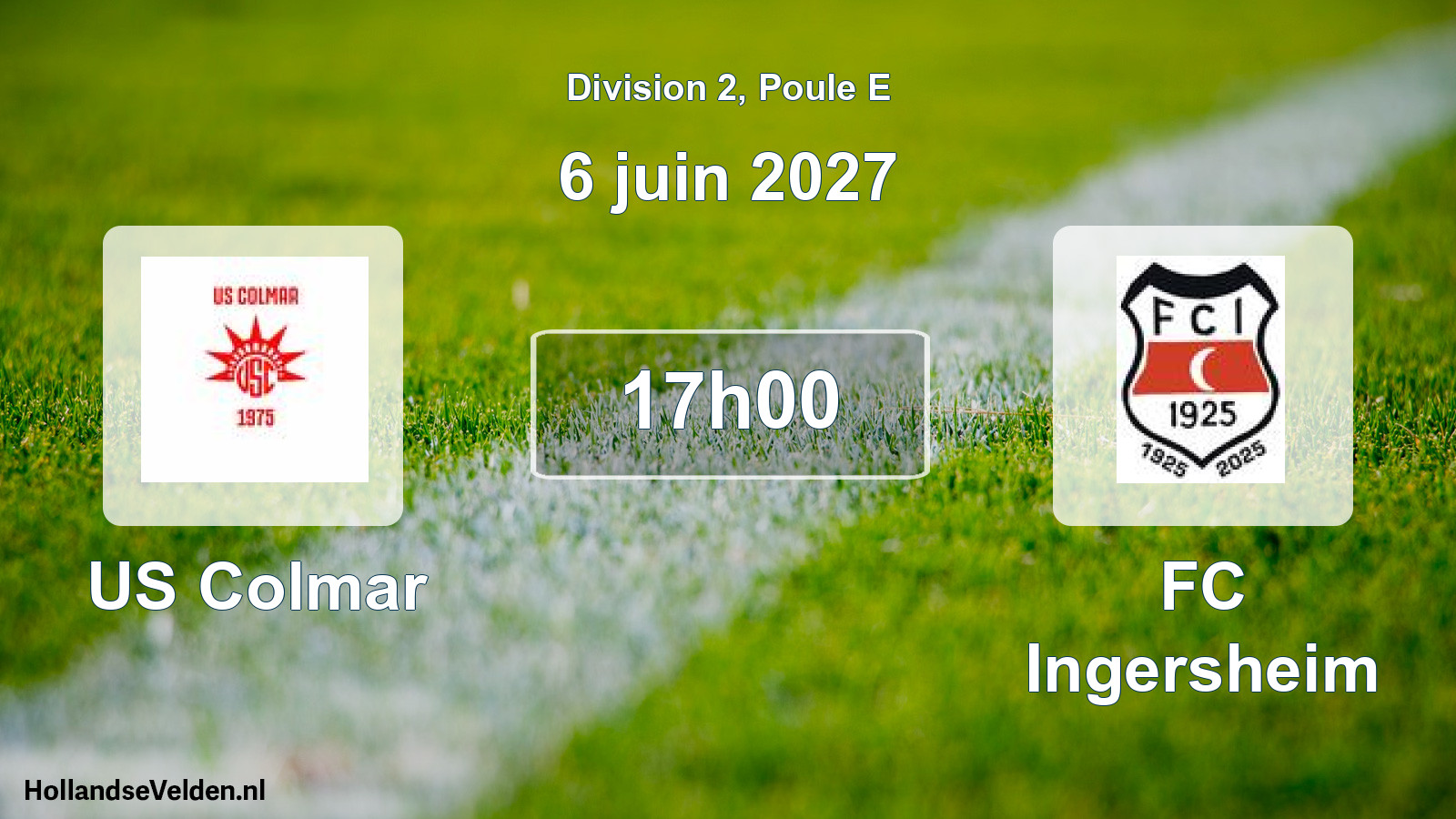 Geplande wedstrijd: US Colmar - FC Ingersheim (6 juni 2027)