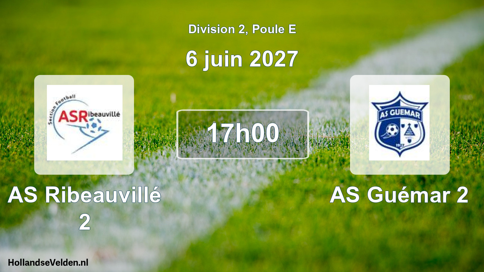 Match programmé: AS Ribeauvillé 2 - AS Guémar 2 (6 juin 2027)