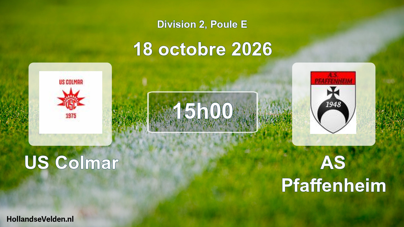 Scheduled Match: US Colmar - AS Pfaffenheim (18 October 2026)