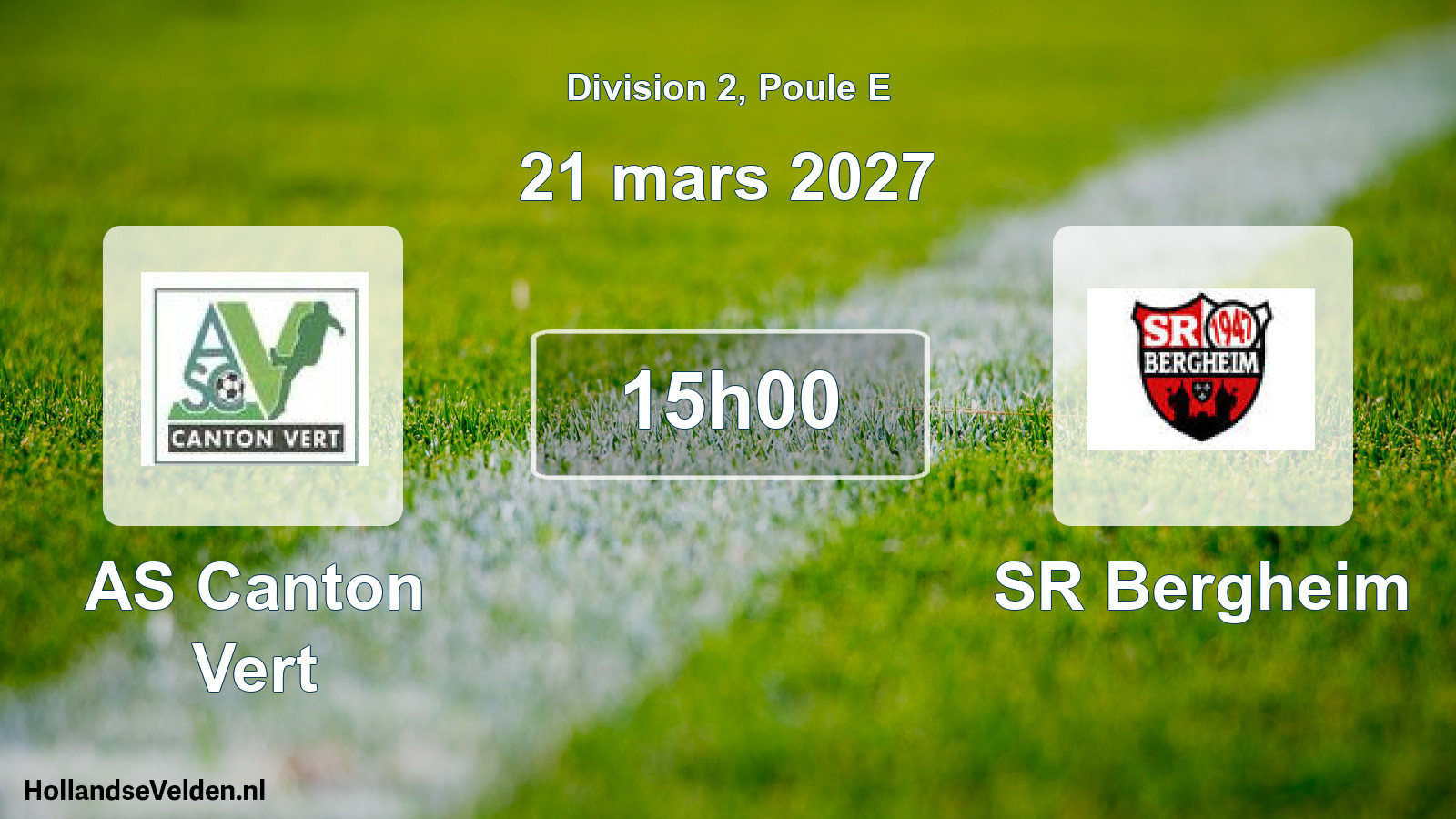 Scheduled Match: AS Canton Vert - SR Bergheim (21 March 2027)