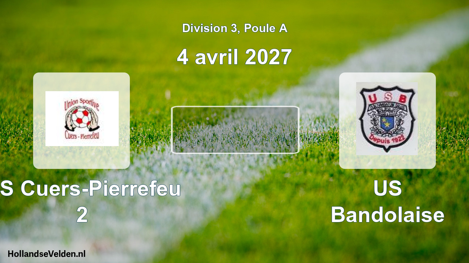 Match programmé: US Cuers-Pierrefeu 2 - US Bandolaise (4 avril 2027)