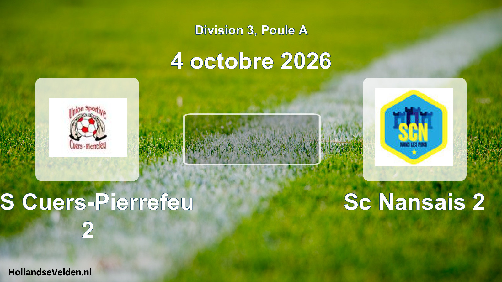 Match programmé: US Cuers-Pierrefeu 2 - Sc Nansais 2 (4 octobre 2026)