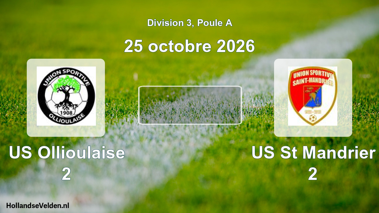 Geplande wedstrijd: US Ollioulaise 2 - US St Mandrier 2 (25 oktober 2026)