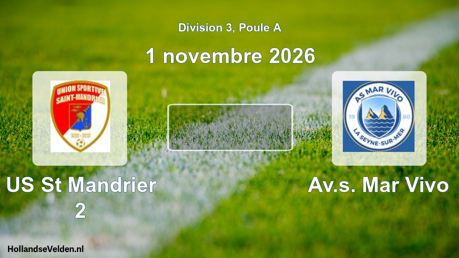 Scheduled Match: US St Mandrier 2 - Av.s. Mar Vivo (1 November 2026)