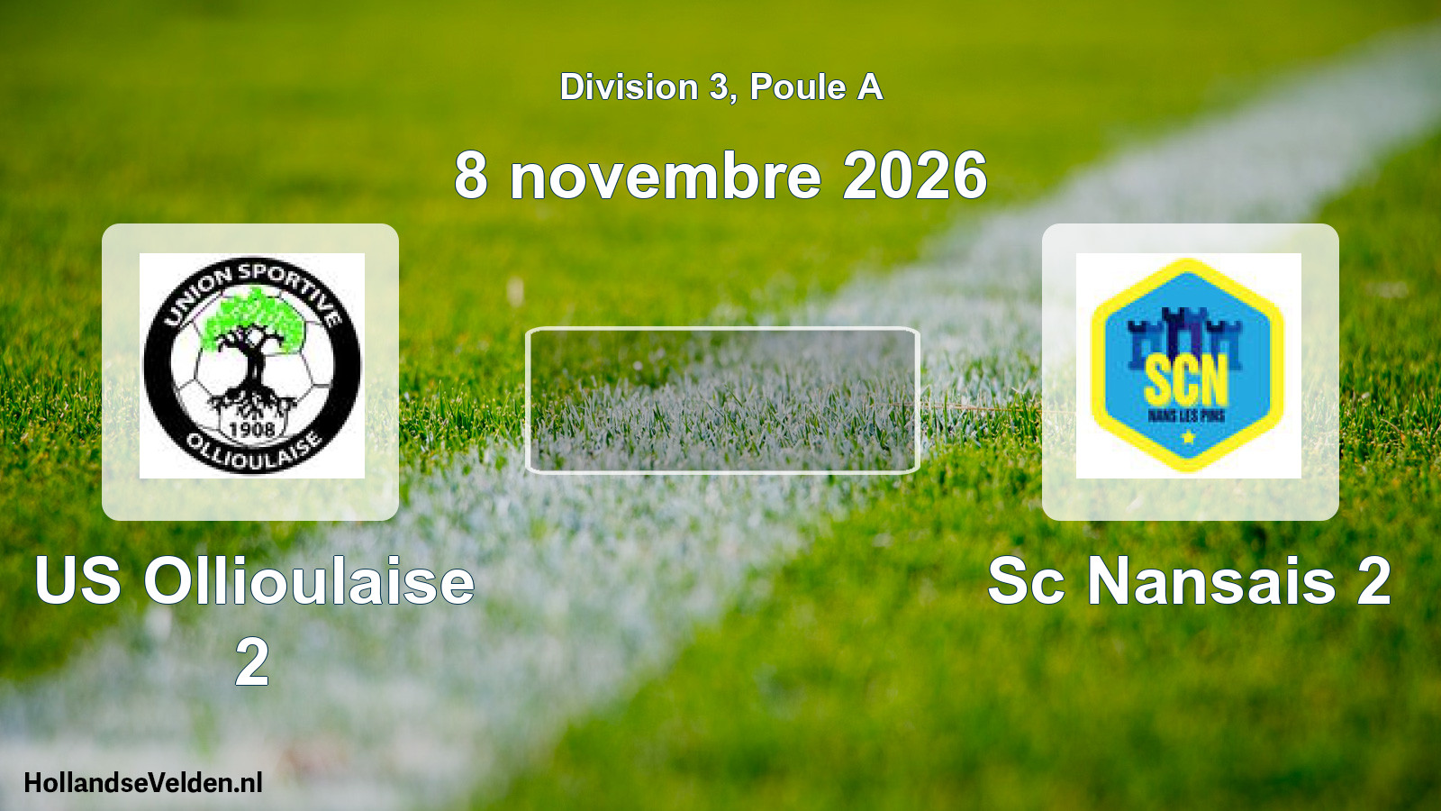 Geplande wedstrijd: US Ollioulaise 2 - Sc Nansais 2 (8 november 2026)