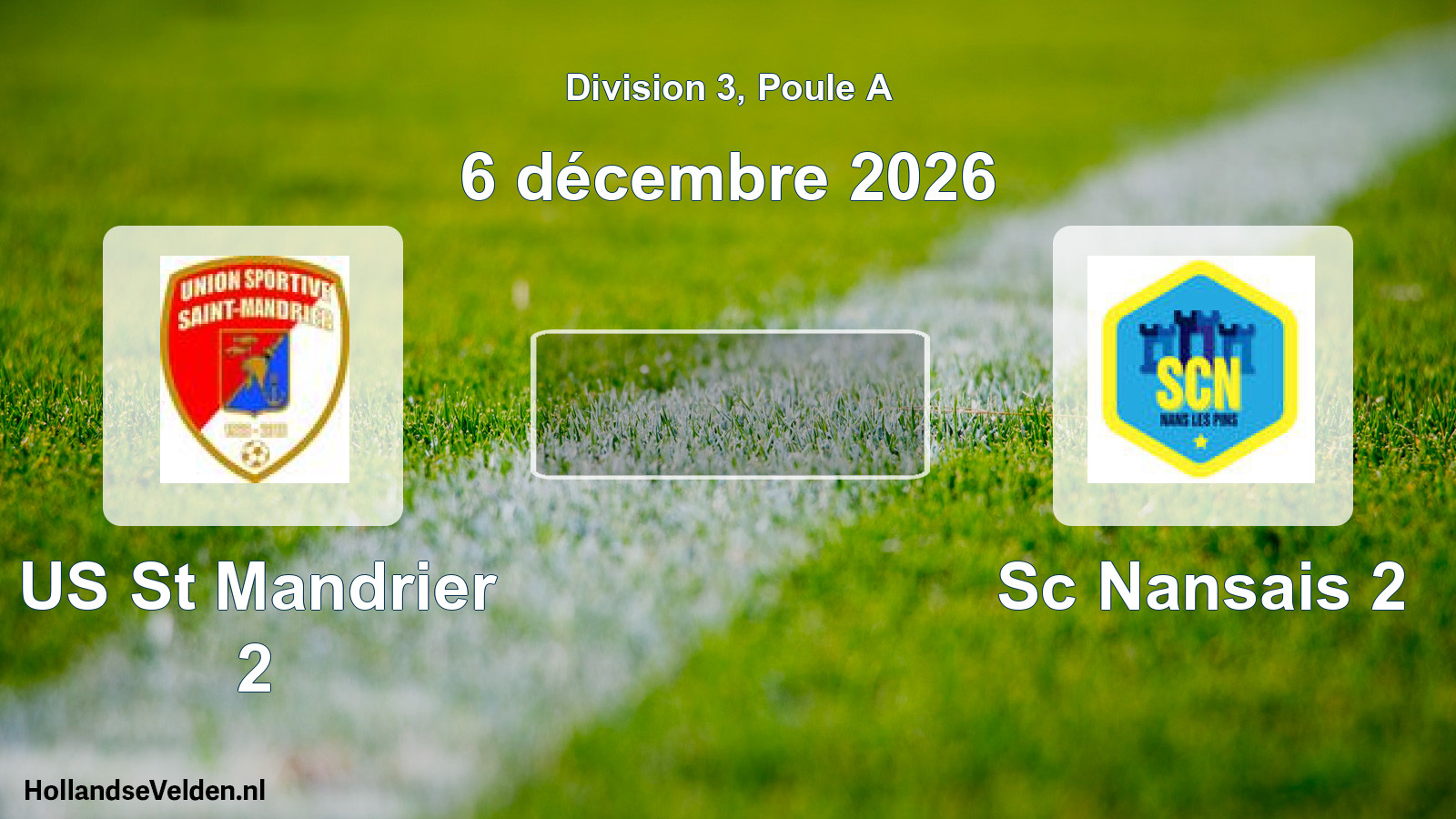 Geplande wedstrijd: US St Mandrier 2 - Sc Nansais 2 (6 december 2026)